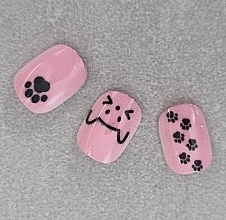 Sztuczne paznokcie samoprzylepne dla dzieci "Koty ", 971 - Deni Carte Tipsy Kids  — Zdjęcie N3