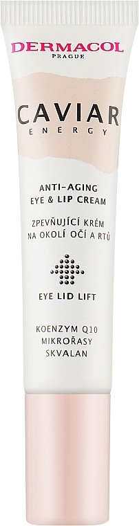 Krem przeciwzmarszczkowy pod oczy i do okolic ust - Dermacol Caviar Energy Eye and Lip Cream Firming Cream — Zdjęcie N1