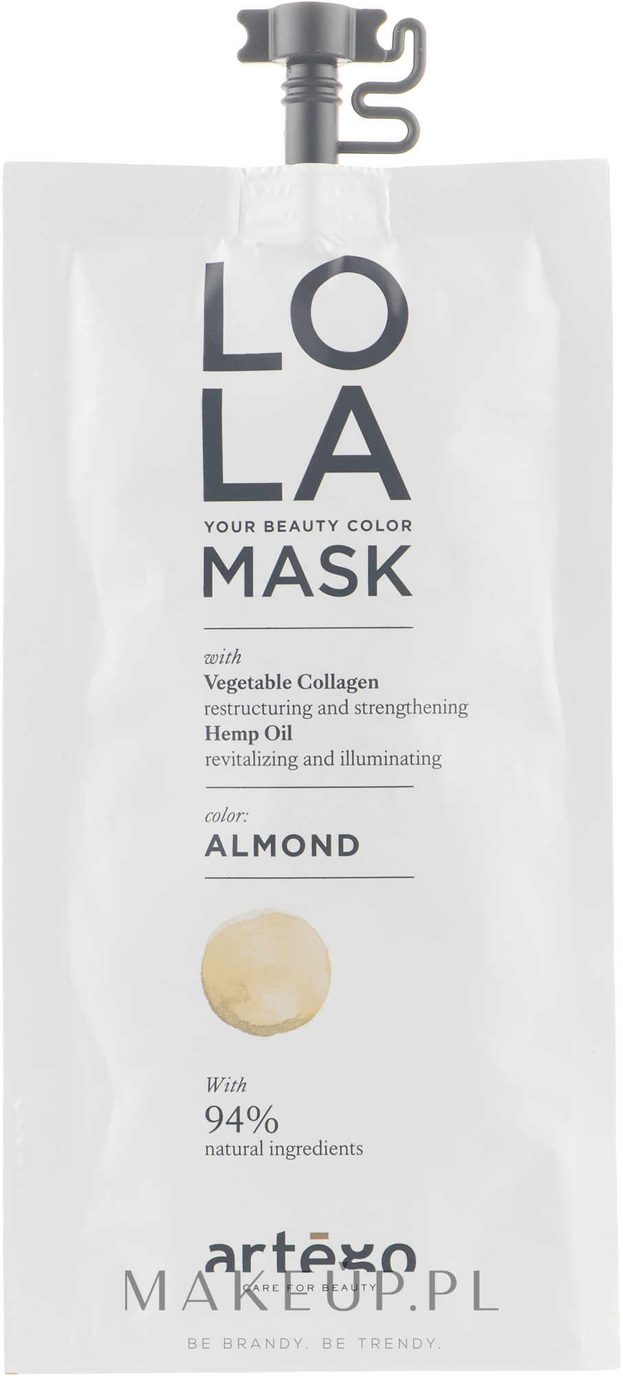 Farba do włosów - Artego LOLA Your Beauty Color Mask (miniprodukt) — Zdjęcie Almond