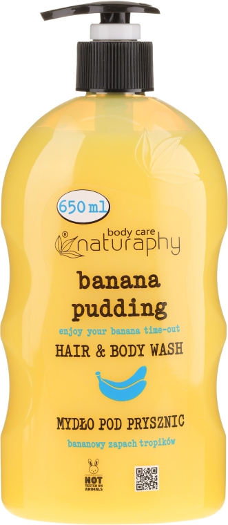 Bananowe mydło pod prysznic do włosów i ciała z aloesem - Bluxcosmetics Naturaphy