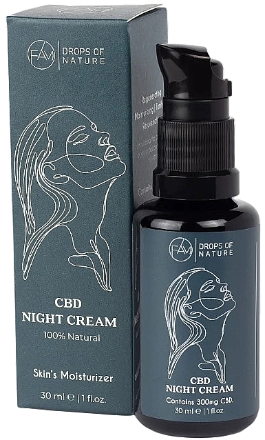 PRZECENA! Krem do twarzy na noc - Fam Drops Of Nature CBD Night Cream * — Zdjęcie N1