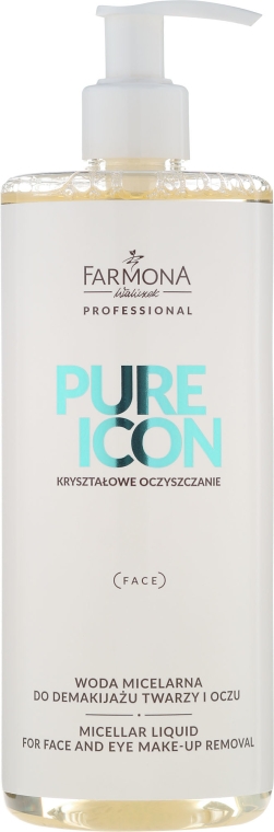 Woda micelarna do demakijażu twarzy i oczu - Farmona Professional Pure Icon Kryształowe oczyszczanie — Zdjęcie N1