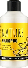 Szampon do włosów z mlekiem migdałowym i witaminami A, B, E - Bioton Cosmetics Nature Shampoo — Zdjęcie N1