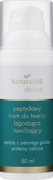 Łagodząco-nawilżający peptydowy krem do twarzy - NaturalME Dermo Peptide Cream — Zdjęcie N2