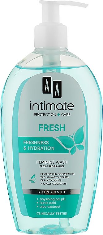 Odświeżający żel do higieny intymnej z dozownikiem - AA Cosmetics Intymna Fresh Gel — Zdjęcie N1