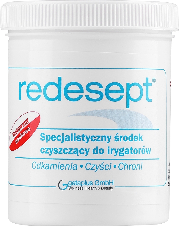 Środek czyszcząco-dezynfekujący do irygatorów - WaterPik Redesept  — Zdjęcie N1