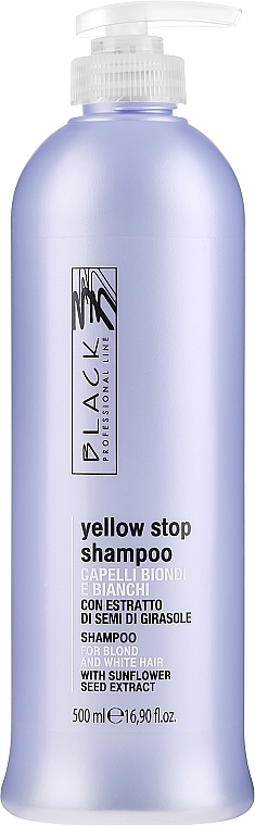 PRZECENA! Szampon przeciw żółceniu się siwych i jasnych włosów - Black Professional Line Yellow Stop Shampoo * — Zdjęcie N2