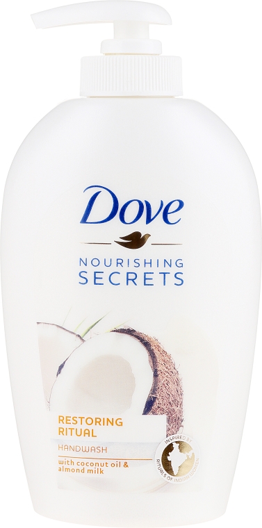 Mydło w płynie do rąk z olejem kokosowym i mleczkiem migdałowym - Dove Nourishing Secrets Restoring Ritual Hand Wash — Zdjęcie N1