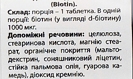 Biotyna, 100 kapsułek - Country Life Biotin — Zdjęcie N3