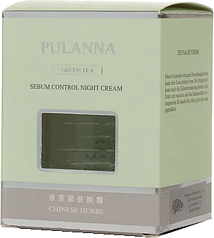 Krem do twarzy regulujący wydzielanie sebum z ekstraktem z zielonej herbaty - Pulanna Green Tea Sebum Control Night Cream — Zdjęcie N2
