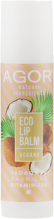 Pomadka - Agor Vegana Eco Lip Balm — Zdjęcie N1