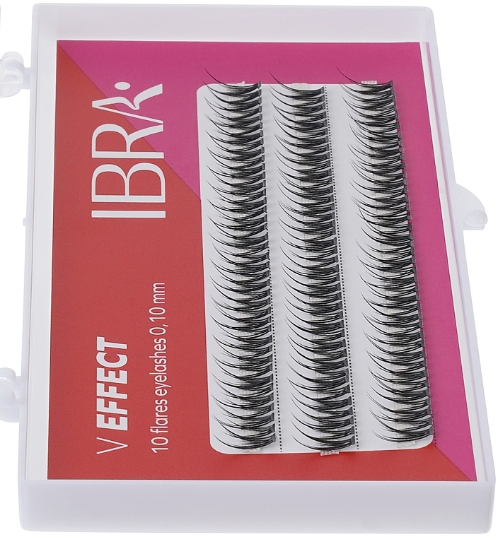 Kępki rzęs Efekt V B 0,1,8 mm - Ibra 10 Flares Eyelash — Zdjęcie N2