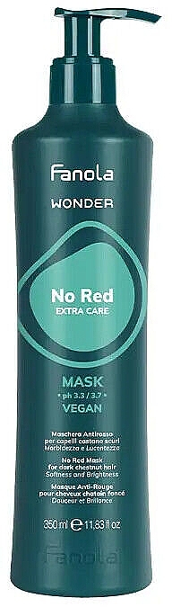 Maska neutralizująca odcienie czerwieni - Fanola Wonder No Red Extra Care Mask — Zdjęcie N2