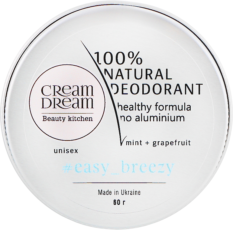 Naturalny dezodorant z olejkami eterycznymi z mięty i grejpfruta - Cream Dream beauty kitchen Cream Dream Easy Breeze 100% Natural Deodorant — Zdjęcie N4