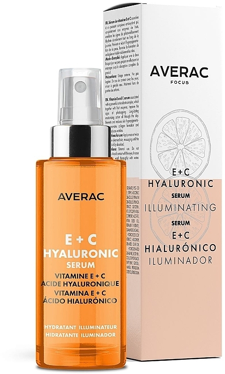 Odświeżające serum hialuronowe z witaminami E + C - Averac Focus Hyaluronic Serum With Vitamins E + C