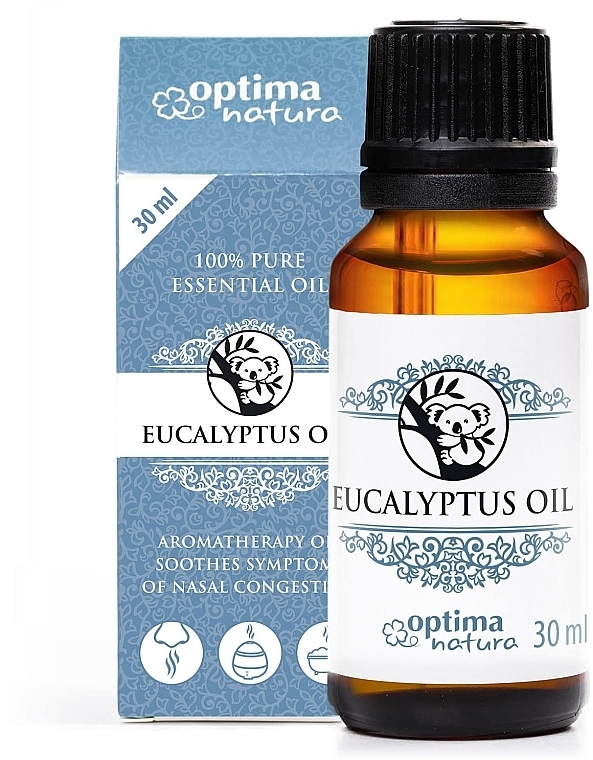 Olejek eteryczny eukaliptusowy - Optima Natura 100% Natural Essential Oil Eucalyptus — Zdjęcie N2