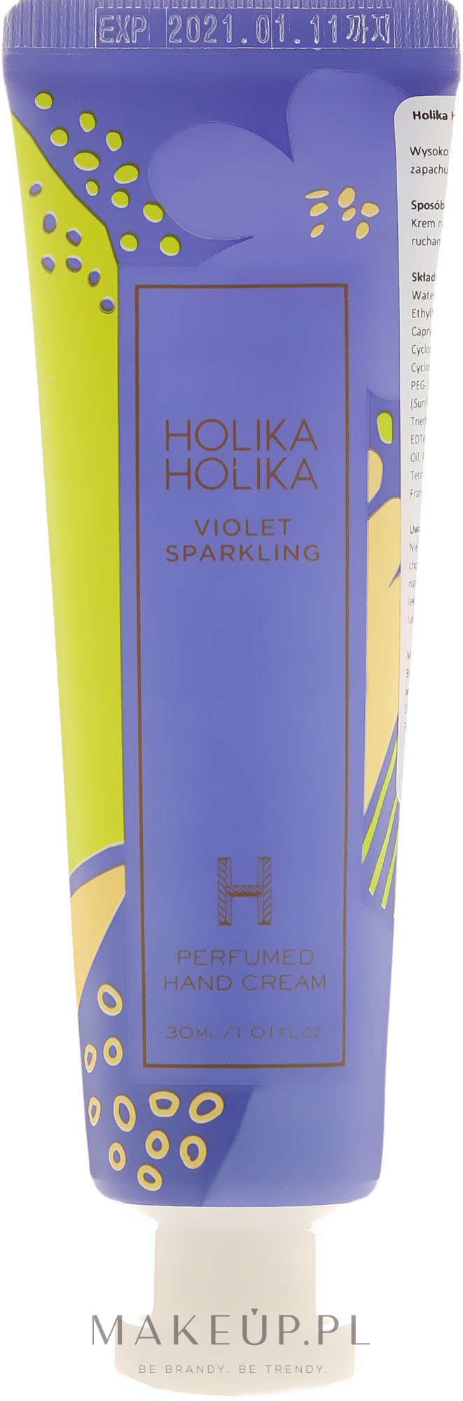 Perfumowany krem do rąk Iskrzący fiołek - Holika Holika Violet Sparkling Perfumed Hand Cream — Zdjęcie 30 ml