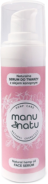 WYPRZEDAŻ Przeciwstarzeniowe serum do twarzy - Manu Natu Natural Hemp Oil Face Serum * — Zdjęcie N1