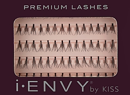 Zestaw kępek sztucznych rzęs bez kleju Classic, średniej długości - Kiss Premium Lashes — Zdjęcie N1