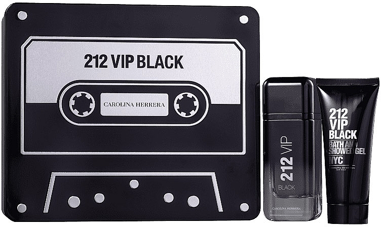 Carolina Herrera 212 Vip Black - Zestaw w pudełku Kaseta (edp 100 ml + sh/gel 100 ml) — Zdjęcie N1