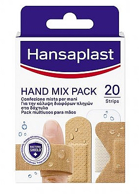 Elastyczny plaster na rękę, 20 szt. - Hansaplast Hand Mix Pack Plasters — Zdjęcie N1