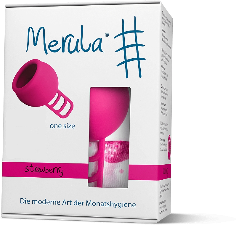 Kubeczek menstruacyjny, one size - Merula Cup Strawberry — Zdjęcie N1