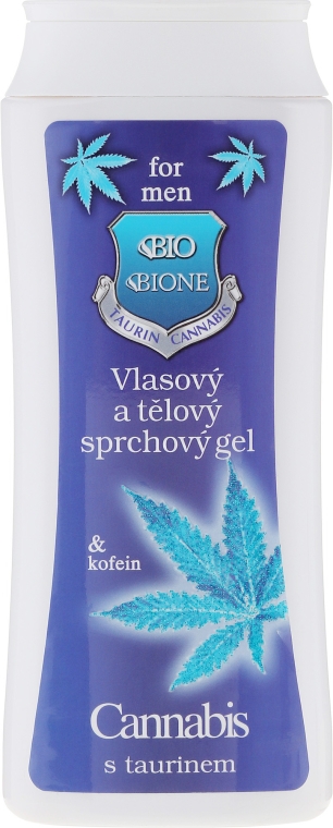 Żel pod prysznic i szampon dla mężczyzn z olejem konopnym i kofeiną - Bione Cosmetics Gentlemens Range Cannabis Hair & Body Shower Gel — Zdjęcie N1