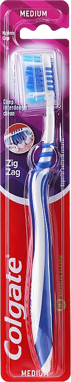 Szczoteczka do zębów ZigZag (średnia twardość) - Colgate Zig Zag Plus Medium Toothbrush — Zdjęcie N1