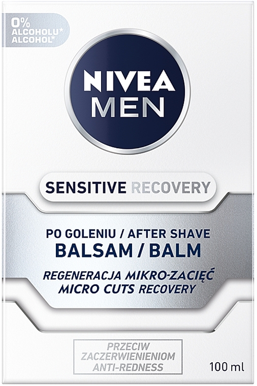 Zestaw - NIVEA MEN Sensitive Recovery (ash/balm/100ml + foam/200ml) — Zdjęcie N6
