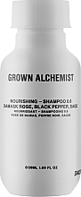 Kup Odżywczy szampon do włosów - Grown Alchemist Nourishing Shampoo 0.6 Damask Rose, Black Pepper, Sage