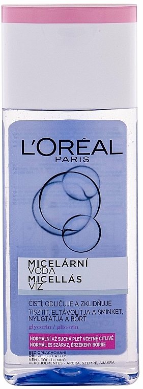 Oczyszczająca woda micelarna do demakijażu skóry normalnej - L'Oreal Paris Micellar Water Normal Dry Sensitive — Zdjęcie N3