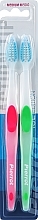 Kup Szczoteczka do zębów, średnia twardość, zielona + różowa - Pierrot Action Tip