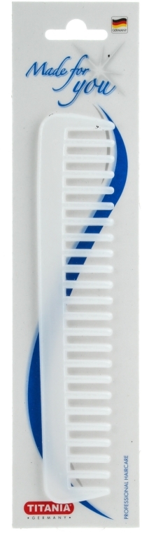 Plastikowy grzebień do włosów (biały, 18,5 cm) - Titania — Zdjęcie N1