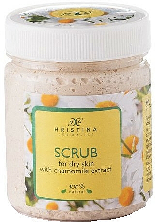 Peeling do twarzy z ekstraktem z rumianka - Hristina Cosmetics Chamomile Extract Scrub — Zdjęcie N1