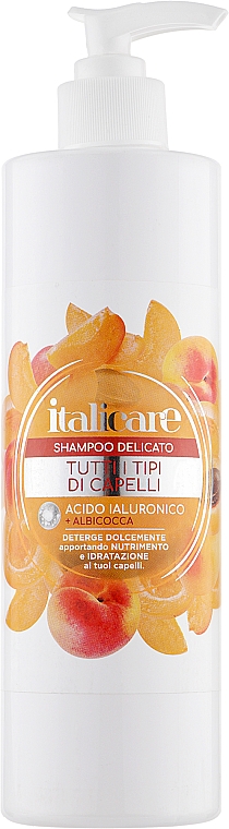 Szampon do włosów z ekstraktem morelowym - Italicare Delicato Shampoo — Zdjęcie N3