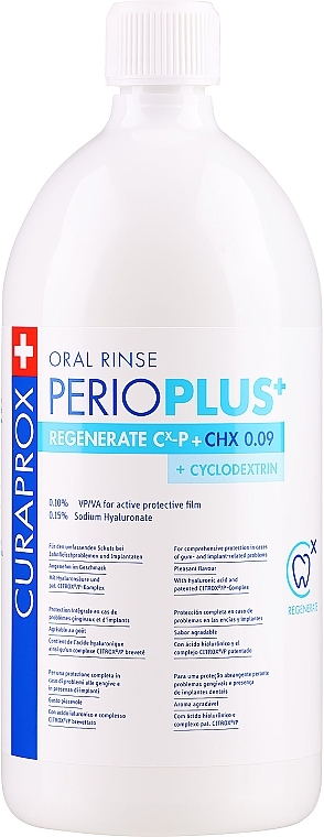 Płyn do płukania ust - Curaprox Perio Plus + Regenerate CHX 0,09% — Zdjęcie N1