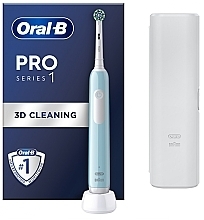Kup Elektryczna szczoteczka do zębów, z etui, niebieska - Oral-B Pro Series 1 Carribean Blue + Case