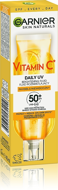Fluid do twarzy - Garnier Skin Naturals Vitamin C Daily UV Brightenning Fluid SPF50+ — Zdjęcie N4