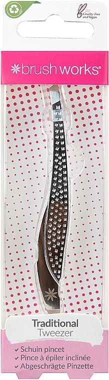 Zakrzywiona pęseta ze stali nierdzewnej - Brushworks Traditional Tweezers — Zdjęcie N1