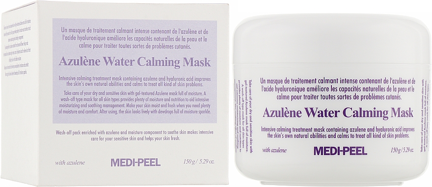 Kojąca maska do twarzy z azulenem - MEDIPEEL Azulene Water Calming Mask — Zdjęcie N2