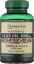 Suplement diety Olej lniany - Puritan's Pride Flax Oil Omega 3-6-9 1000mg — Zdjęcie N1