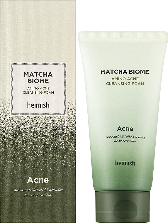 Delikatna kremowa pianka oczyszczająca do twarzy - Heimish Matcha Biome Amino Acne Cleansing Foam — Zdjęcie N3