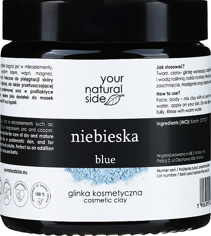 100% naturalna glinka niebieska - Your Natural Side — Zdjęcie N1