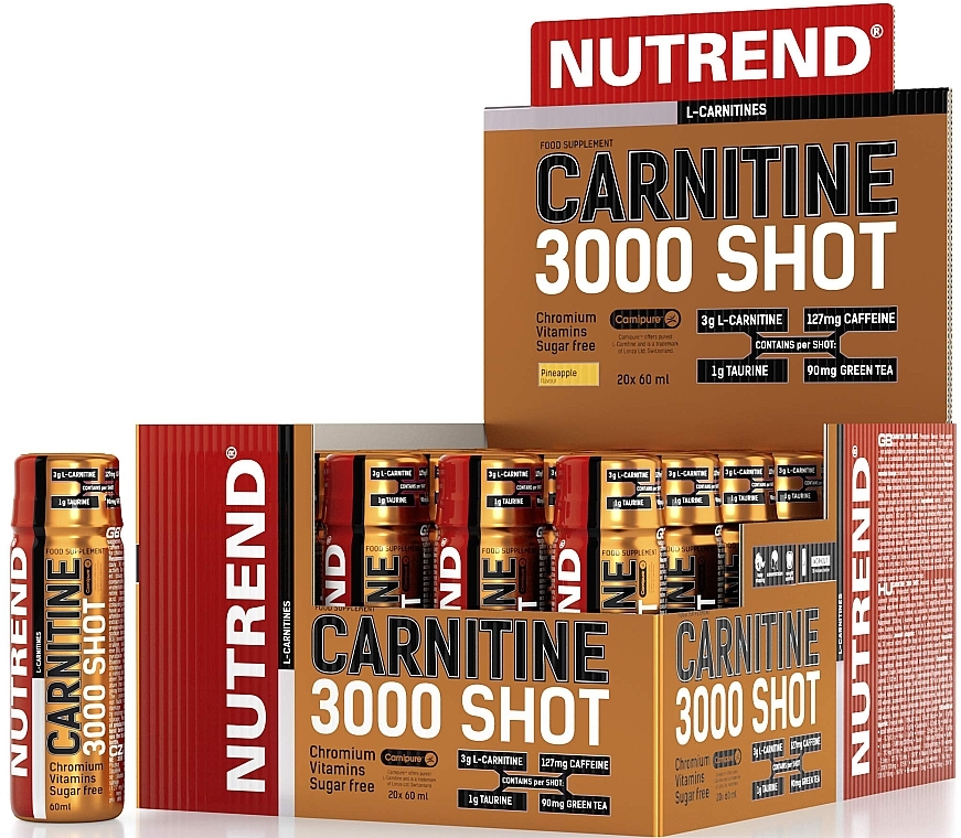 Suplement diety - Nutrend Carnitine 3000 Shot Pineapple — Zdjęcie N1
