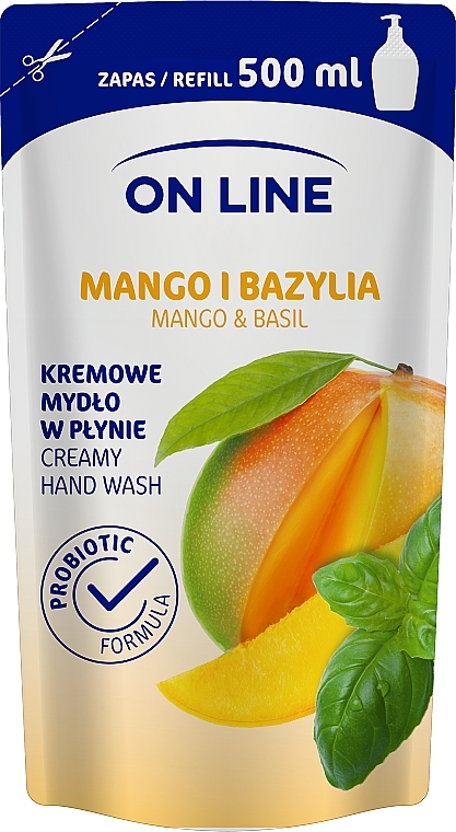 Mydło w płynie Mango i bazylia - On Line (uzupełnienie) — Zdjęcie N1