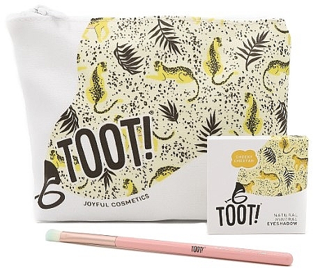 Zestaw - Toot! Cheeky Cheetah Eyeshadow Bag Set (eyesh/2,3g + brush/1pcs + bag/1pcs) — Zdjęcie N1