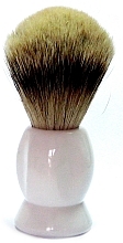 Kup Pędzel do golenia z włosiem borsuka, plastikowy, biały, okrągły - Golddachs Silver Tip Badger Plastic White