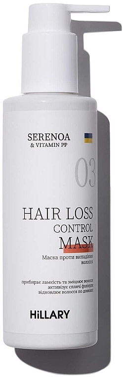 Wzmacniająca maska przeciw wypadaniu włosów - Hillary Serenoa Vitamin PP Hair Loss Control — Zdjęcie N1