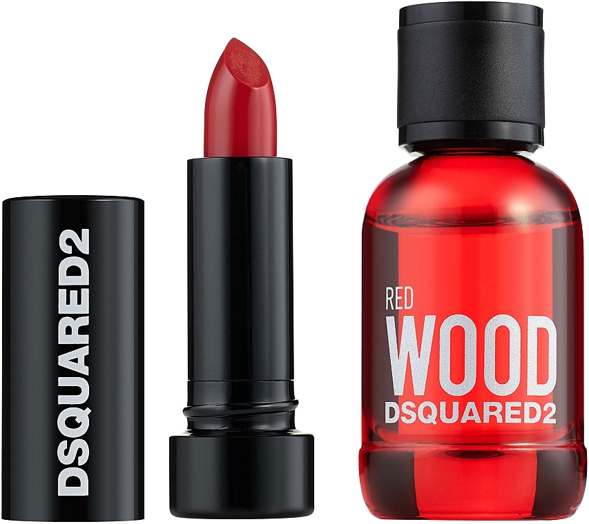 Dsquared2 Red Wood - Zestaw (edt/5ml + lipstick/1.2g) — Zdjęcie N2