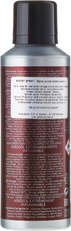 Spray dodający włosom objętości - American Crew Official Supplier to Men Techseries Boost Spray — Zdjęcie N2